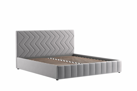 Милана 180 Кровать двойная НР (Tenerife silver (светло-серый) (комплект без подъемного механизма)
