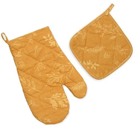 Набор для кухни 2 предмета "Радушная хозяйка (Традиция)" (Ботаника охра)Арт-2187