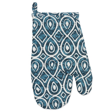 Набор для кухни 2 предмета "Радушная хозяйка" (рукавичка-прихватка, прихватка) Орнамент белый)