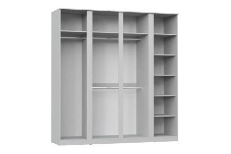 STERN шкаф 4-х дверный с зеркалом Белый