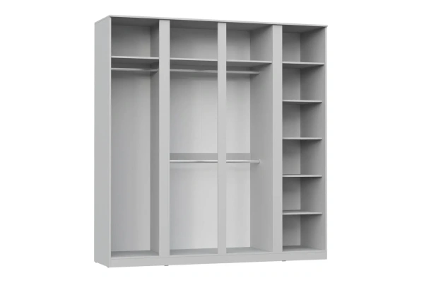 STERN шкаф 4-х дверный с зеркалом Белый