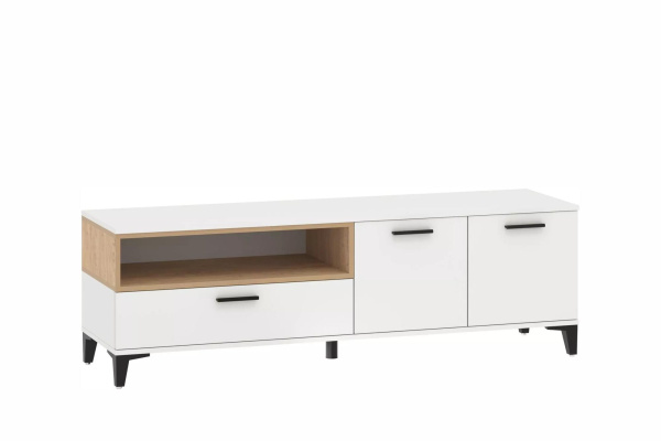 НМ 013.44 Тумба ТВА ("Bergen", Белый (КМ)/Дуб бунратти)