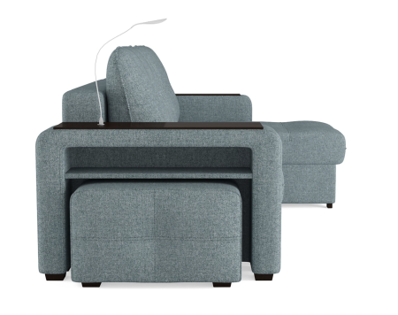 Диван-кровать угловой "SMART" Б3-1Пф-2Т-Б4 СК (Sherlock 975)