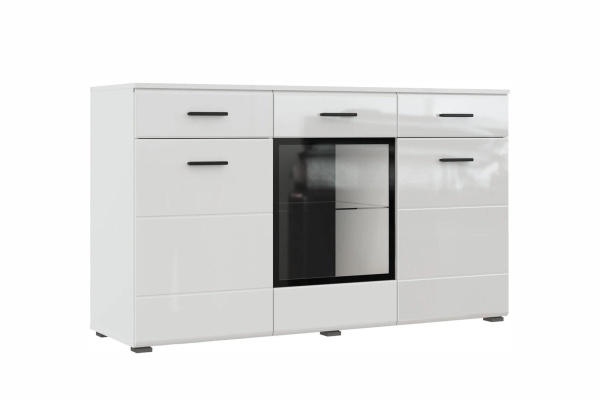 GLOSS комод КМ-150 Белый/Белый глянец