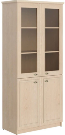 Кабинет руководителя Raut Шкаф высокий комбинированый RHC 89.2 Бук тиара 922*466*2023