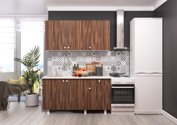 Кухня "POINT 150" (тьеполо) (корпус белый + фасад тьеполо)