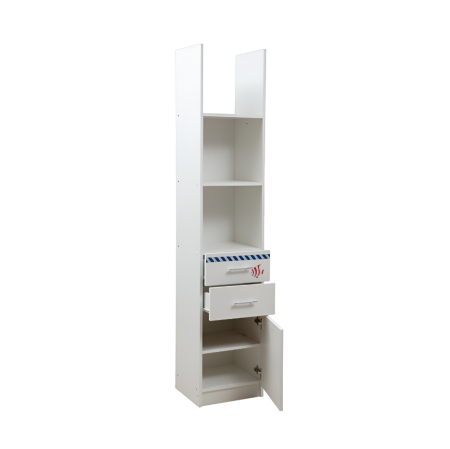 Шкаф комбинированный Лего-6 (Кораблик) (белый)