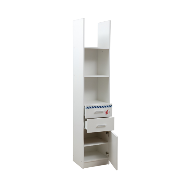 Шкаф комбинированный Лего-6 (Кораблик) (белый)