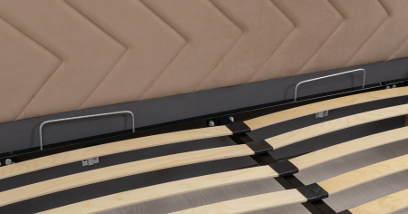 Милана 180 Кровать двойная НР (Tenerife latte (бежевый кофейный) (комплект с подъемным механизмом)