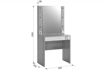 Трюмо "Зара" (дуб сонома/белый)