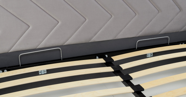 Милана 180 Кровать двойная НР (Tenerife silver (светло-серый), (комплект с подъемным механизмом)