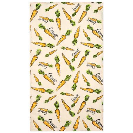 Полотенце декоративное 35х60 "Радушная хозяйка "рогожка ( Морковки)
