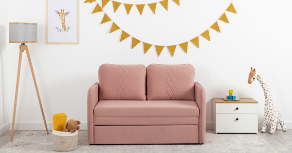 Диван - кровать Юта (120) (Арт. ТД 522 Вивальди 27 (пастельный коралловый), Вивальди 27 (пастельный)