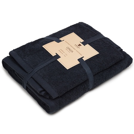 Махровое полотенце GINZA 50х90, 100% хлопок, 450 гр/кв.м (Темно серое, Узбекистан