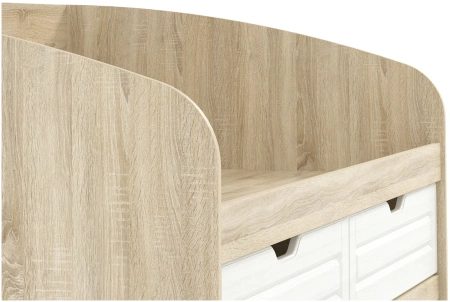 НМ 008.63 Х Кровать (Оливия, Белое дерево, Дуб Сонома)
