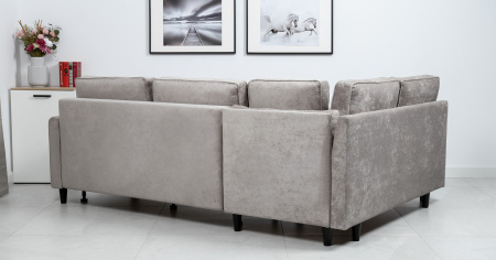 Диван - кровать угловой Арно (Арт. ТД 563 Лаки 02 (серый жемчуг), Лаки 02 (серый жемчуг), Vertical