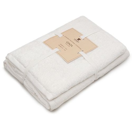 Набор махровых полотенец VERSAL 2 шт. (50х90-1шт,70х140 - 1шт),100% хлопок, 450 гр/кв.м (Молочно-бе