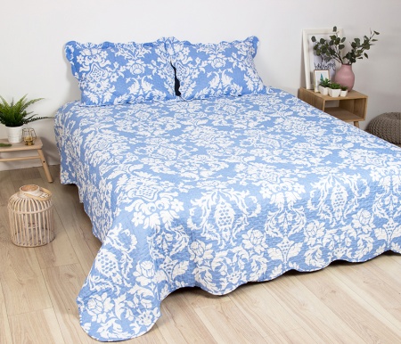 Комплект Lux Cotton 100% хлопок, покрывало ( 240*240) + наволочки 2 шт ( 50*70) Лк-24Н ( Париж)