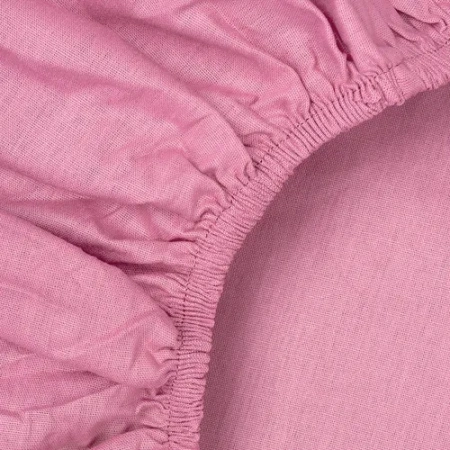 Простыня на резинке "Цвет Эмоций" 160х200х20, поплин, 100% хлопок (Роза ВБ)