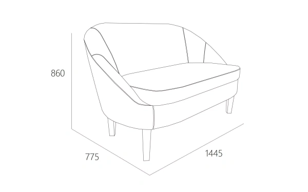 Диван "Комо" 2бт СК (Вивальди 7)