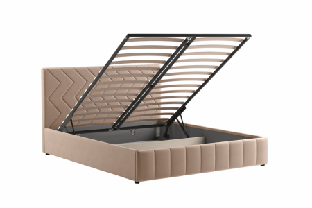 Милана 160 Кровать двойная НР (Tenerife latte (бежевый кофейный), (комплект)