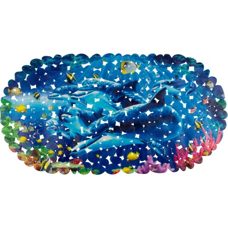 Коврик противоскользящий для ванной комнаты, разм. 69х39 см, цв. в ассортименте