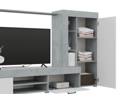 59ГДББ Гостиная "Дельта" ЛДСП (Бетон-белый)