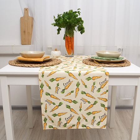 Дорожка декоративная  40х145  "Радушная хозяйка (Традиция)" (Морковки)