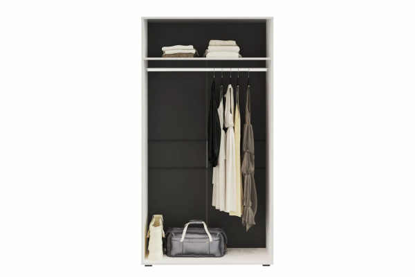 GLOSS шкаф 2-х дверный Белый/Белый глянец