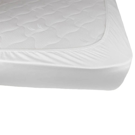 Трикотажная простыня на резинке 120х200х20 (Белый)