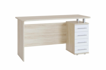 Компьютерный стол КСТ-105 Дуб сонома/белый 1350х600х750