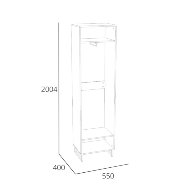 НМ 014.01 Шкаф для одежды ("Фолк", Дуб Гранж Песочный)