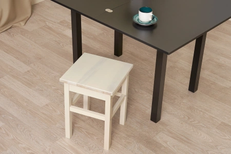 Табурет прямая нога массив(выбеленная береза, выбеленная береза)