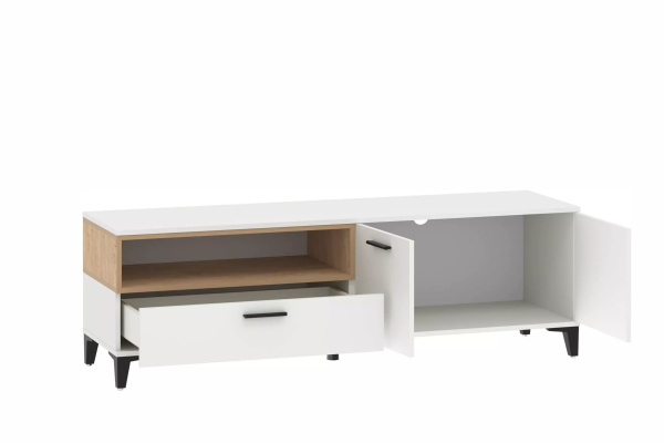 НМ 013.44 Тумба ТВА ("Bergen", Белый (КМ)/Дуб бунратти)