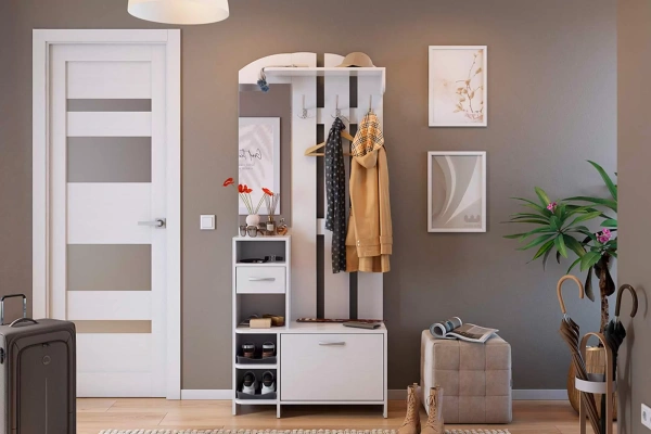 Прихожая "Мила" (белое дерево)