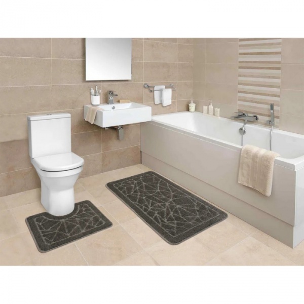 Коврик д/в SHAHINTEX РР 50х80 002 графит 62