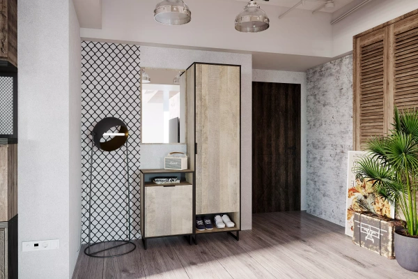 НМ 014.01 Шкаф для одежды ("Фолк", Дуб Гранж Песочный)