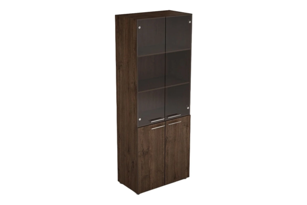 Taim-Max Шкаф комбинированный со стеклом 4Ш.005.3 Брауни 798x430x2112