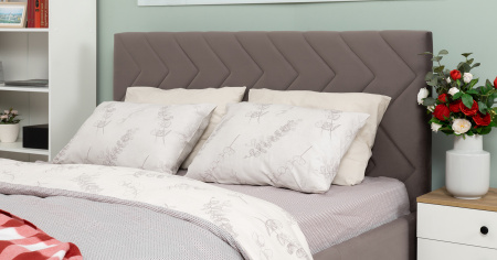 Милана 180 Кровать двойная НР (Tenerife espresso (серо-коричневый), Tenerife espresso (серо-коричнев