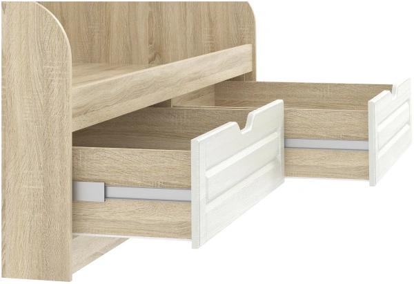 НМ 008.63 Х Кровать (Оливия, Белое дерево, Дуб Сонома)