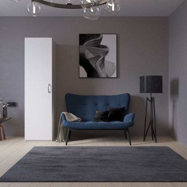 С 5.014 Шкаф 500х1995х540(белый, Белый, Лотос 128)