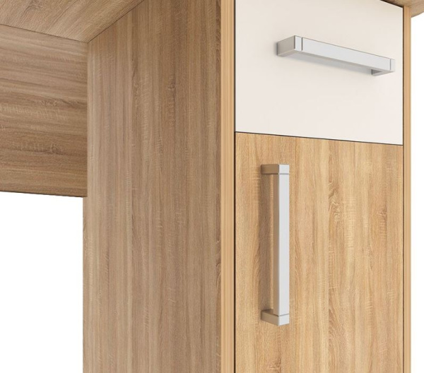 Стол компьютерный 1200 "Лайт-1" (дуб сонома/белый)