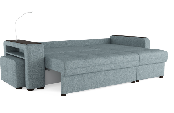 Диван-кровать угловой "SMART" Б3-1Пф-2Т-Б4 СК (Sherlock 975)