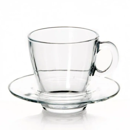 Aqua набор кофейный 6 чаш.+6блюд. (55283+54632) 96756 72мл закаленный