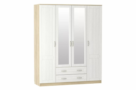 НМ 011.84 Х Шкаф комбинированный ("Оливия", Белое дерево, Дуб Сонома)