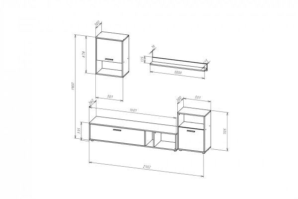 ROCK гостиная Дуб Грандж песочный