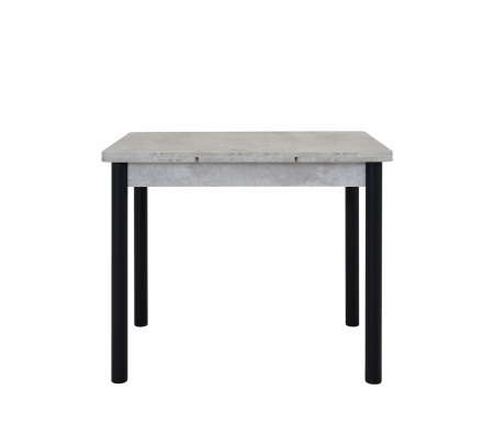 Стол Милан-1 EVO 70*110 (+30+30) (ноги черный) (Светлый цемент)
