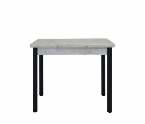 Стол Милан-1 EVO 70*110 (+30+30) (ноги черный) (Светлый цемент)