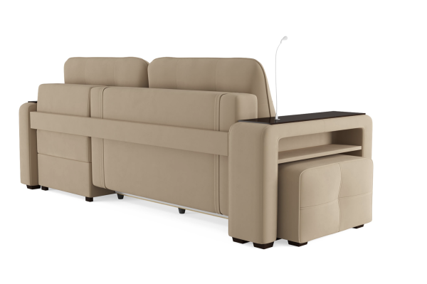 Диван-кровать угловой "SMART" Б3-1Пф-2Т-Б4 СК (Velutto 05)