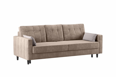 Диван - кровать Арно (Арт. ТД 565 Лаки 04 (песочный), Лаки 04 (песочный), Vertical 910 (молочно-сер